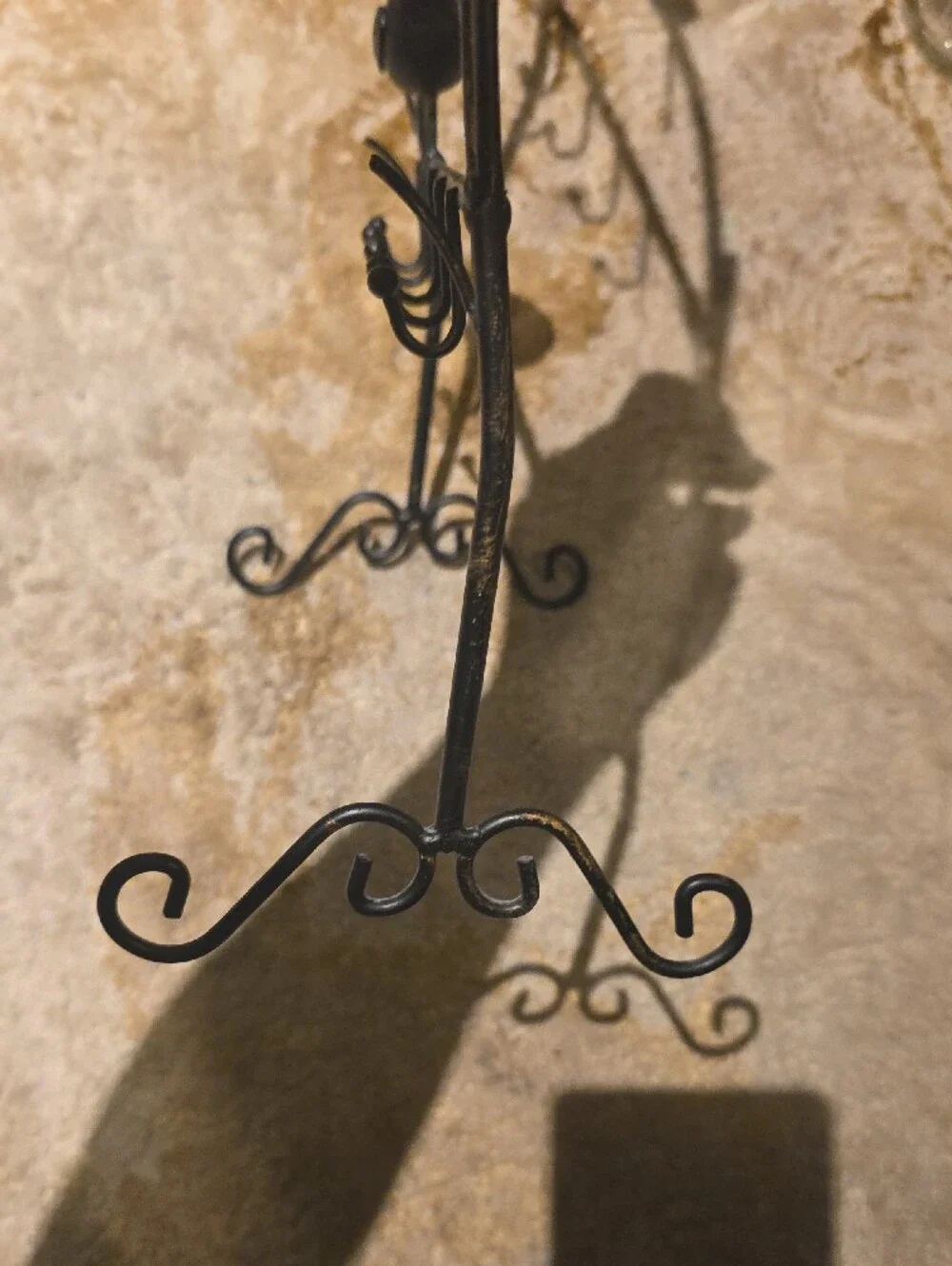 Vintage Black Bird Metal Wall Hook Rack